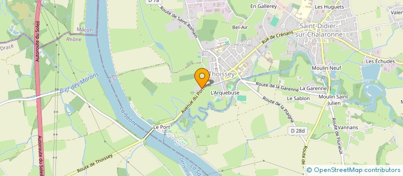 localisation de l'entreprise COTE SAONE RIVE GAUCHE  THOISSEY