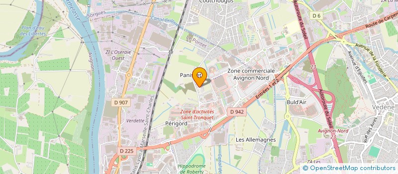 localisation de l'entreprise COTE SCENE  LE PONTET