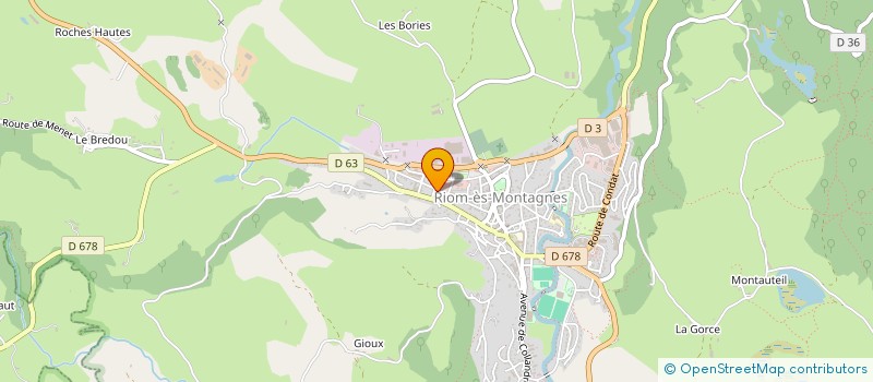 localisation de l'entreprise COTE SPORT à RIOM-ES-MONTAGNES