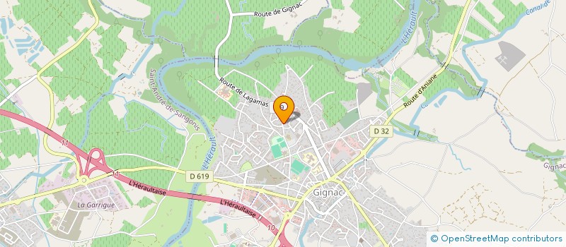 localisation de l'entreprise COTE SUD  GIGNAC