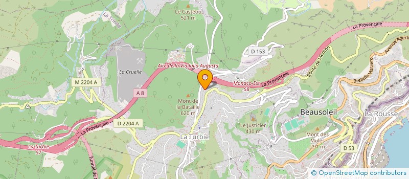 localisation de l'entreprise COTE SUD à LA TURBIE