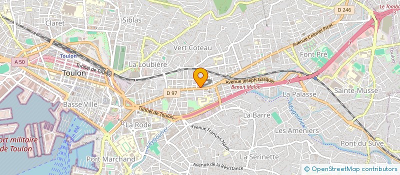 localisation de l'entreprise COTE SUD à TOULON