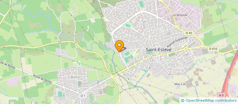 localisation de l'entreprise COTE SUD  SAINT-ESTEVE