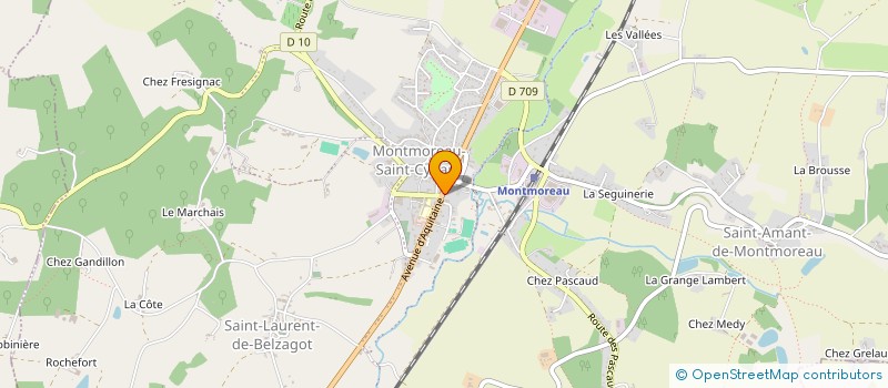 localisation de l'entreprise COTE SUD CHARENTE  MONTMOREAU