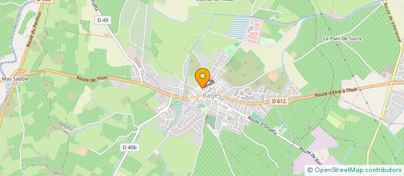 localisation de l'entreprise COTE SUD COURTAGE  BAGES