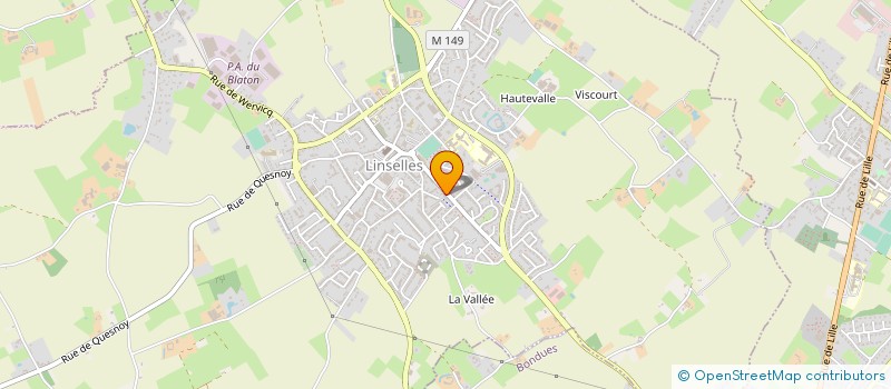 localisation de l'entreprise COTE TOITURE  LINSELLES