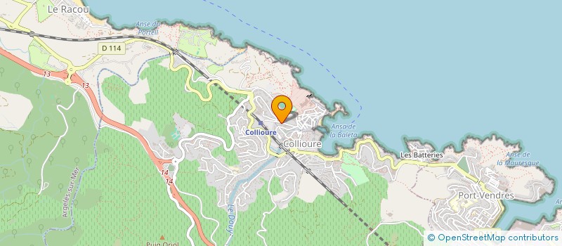 localisation de l'entreprise COTE VERMEILLE INVESTISSEMENT à COLLIOURE