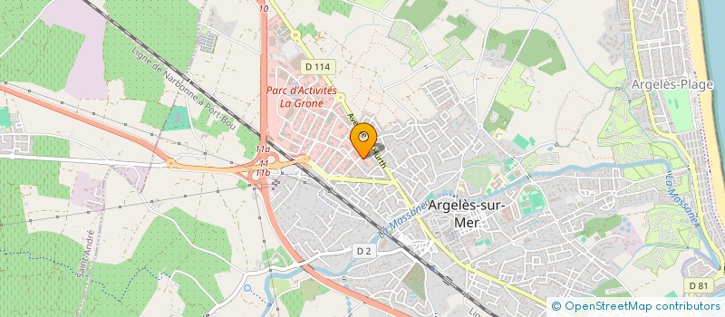 localisation de l'entreprise COTE VERMEILLE PNEUS à ARGELES-SUR-MER