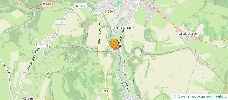 localisation de l'entreprise COTE VERTICAL  NOLAY