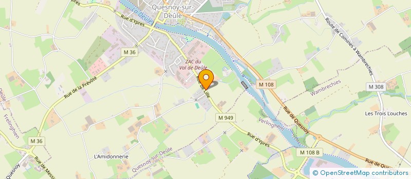 localisation de l'entreprise COTE VOITURE  QUESNOY-SUR-DEULE