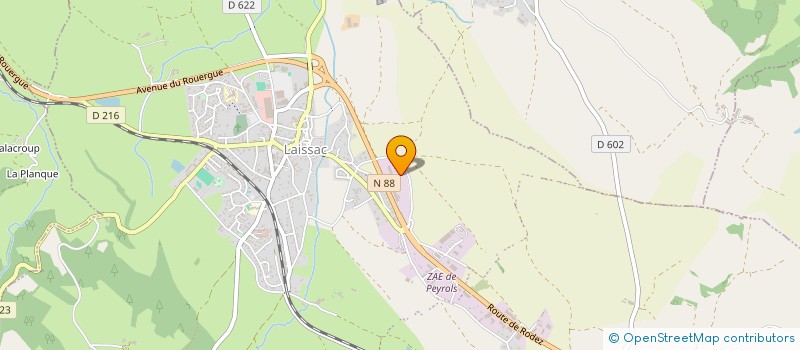localisation de l'entreprise COTE2BOEUF à LAISSAC-SEVERAC L'EGLISE
