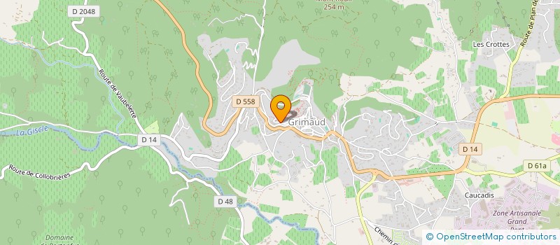 localisation de l'entreprise COTEAU FLEURI à GRIMAUD