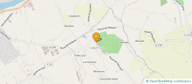 localisation de l'entreprise COTEAUX  GALAPIAN