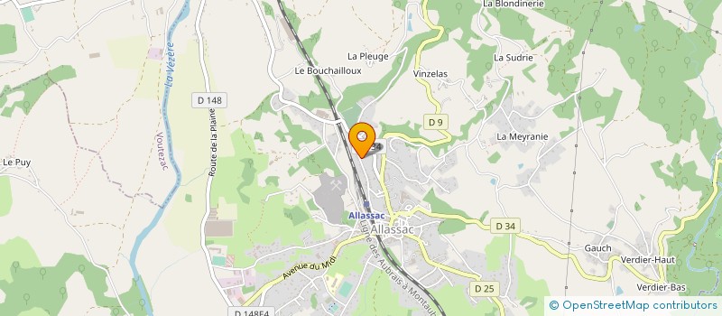 localisation de l'entreprise COTEAUX DE LA VEZERE SAS  ALLASSAC