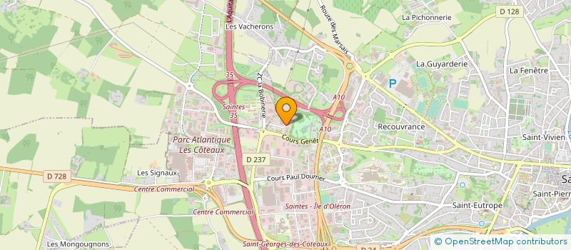 localisation de l'entreprise COTEAUX SAINT GEORGES  SAINTES