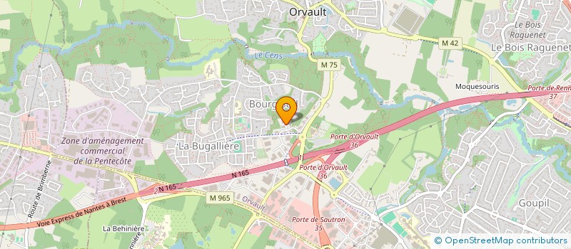 localisation de l'entreprise COTEC COORDINATION TECHNIQUE DU BATIMENT OUEST à ORVAULT