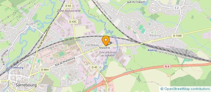 localisation de l'entreprise COTEC SARL à SARREBOURG
