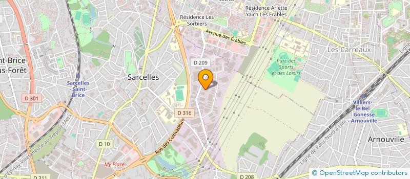 localisation de l'entreprise COTECH SA  SARCELLES