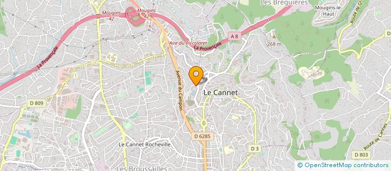localisation de l'entreprise COTEEFFLAM à LE CANNET
