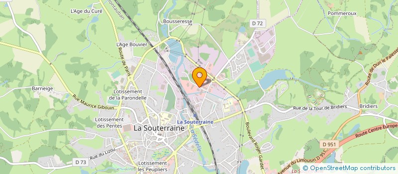 localisation de l'entreprise COTET REALISATIONS ET ASSEMBLAGES MECANIQUES  LA SOUTERRAINE