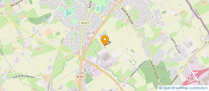 localisation de l'entreprise COTEXIM à HALLUIN