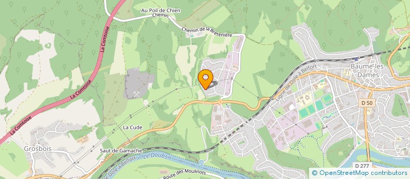 localisation de l'entreprise COTHEJU  BAUME-LES-DAMES