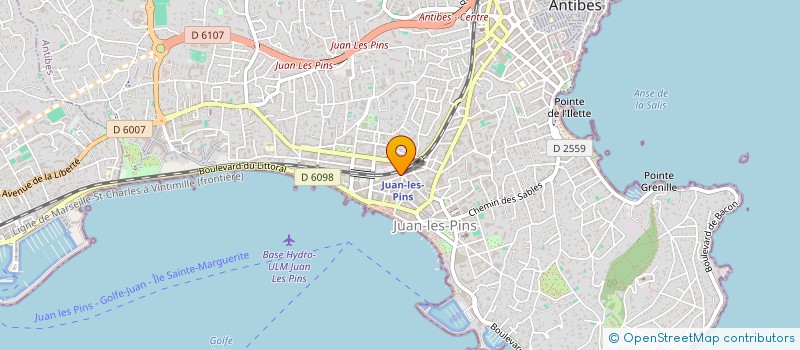 localisation de l'entreprise COTIBAT55 à ANTIBES