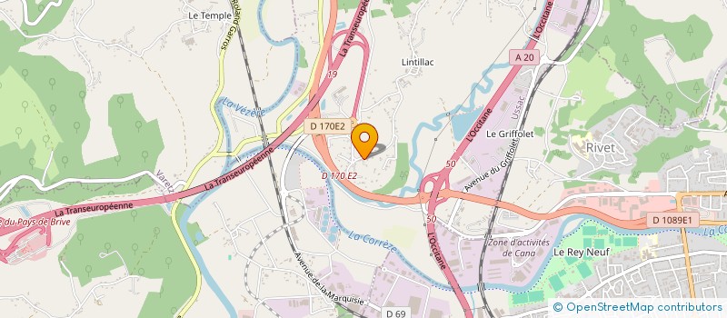 localisation de l'entreprise COTICO  USSAC