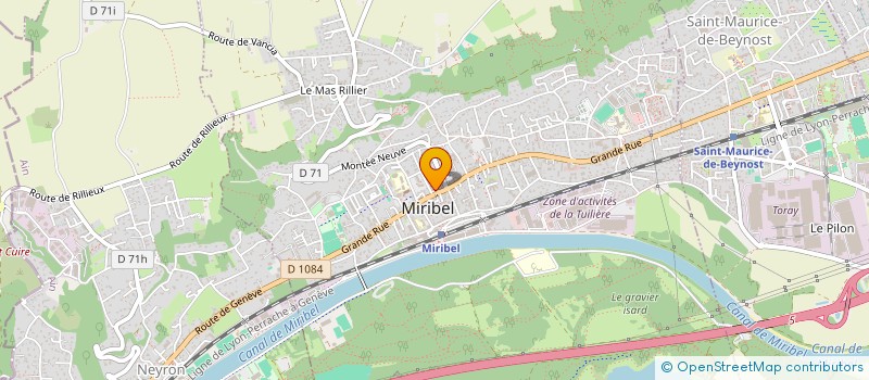 localisation de l'entreprise COTIERE GESTION PATRIMOINE à MIRIBEL