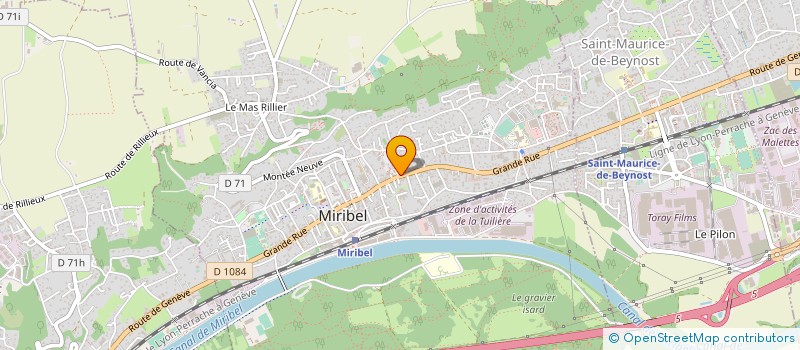 localisation de l'entreprise COTIERE OPTIC à MIRIBEL