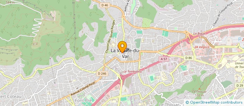 localisation de l'entreprise COTIGA à LA VALETTE-DU-VAR