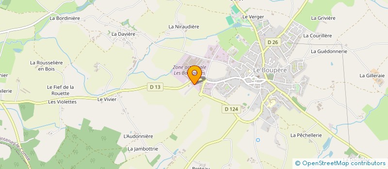 localisation de l'entreprise COTILLON MENUISERIE CHARPENTE AGENCEMENT à LE BOUPERE