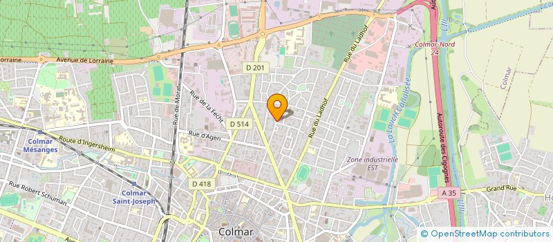 localisation de l'entreprise COTONNIERE D'ALSACE à COLMAR