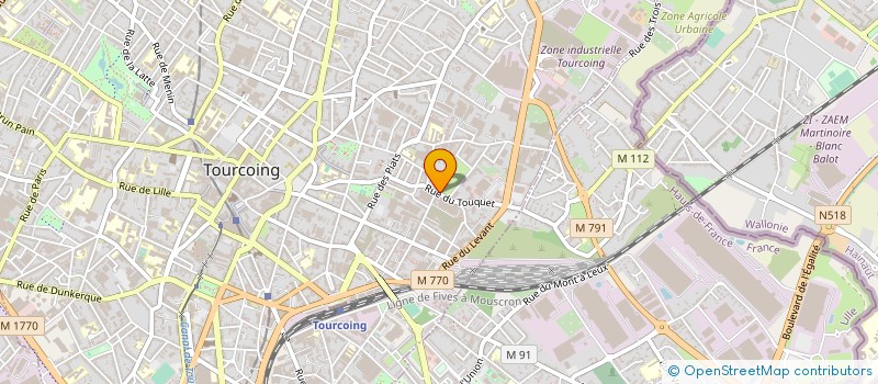 localisation de l'entreprise COTONNIERE DU TOUQUET à TOURCOING