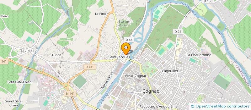 localisation de l'entreprise COTOTEX à COGNAC