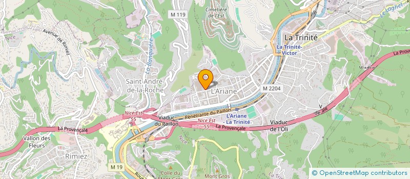localisation de l'entreprise COTREF à NICE