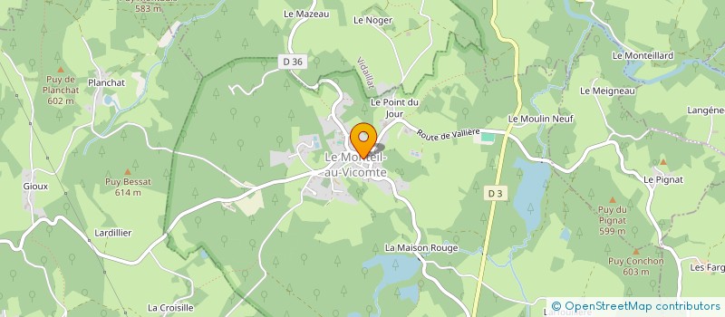 localisation de l'entreprise COTTAZ BRUNDET à LE MONTEIL-AU-VICOMTE