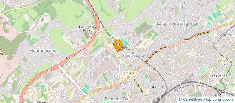 localisation de l'entreprise COTTEL COUVERTURE à BESANCON