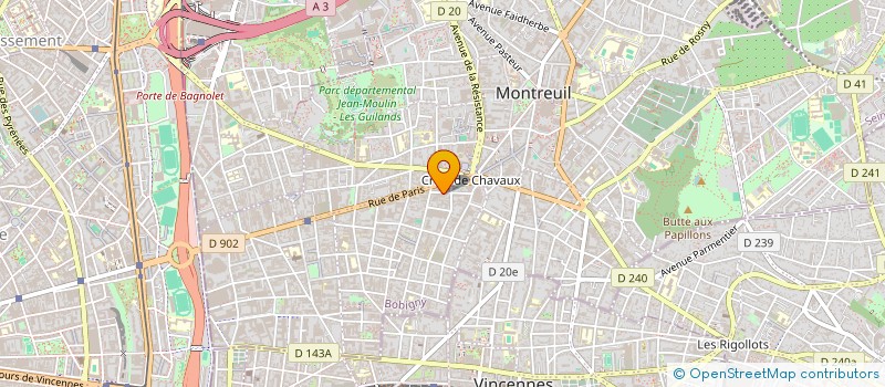 localisation de l'entreprise COTTEX PARIS à MONTREUIL