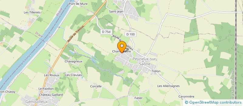 localisation de l'entreprise COTTEY FRERES à PEYZIEUX-SUR-SAONE