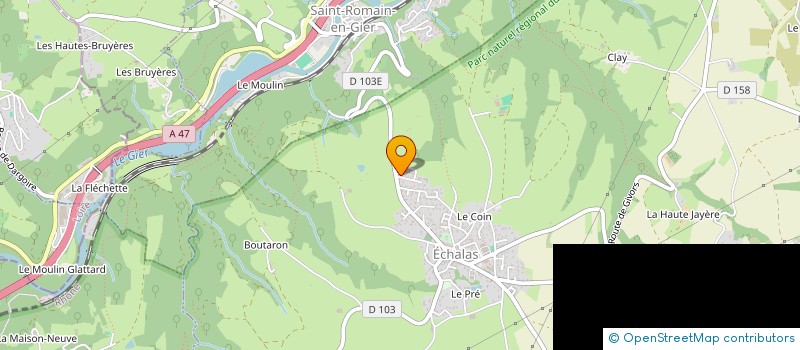 localisation de l'entreprise COTTON C  ECHALAS