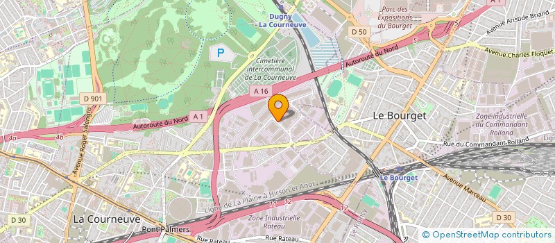 localisation de l'entreprise COTTREZ à LA COURNEUVE
