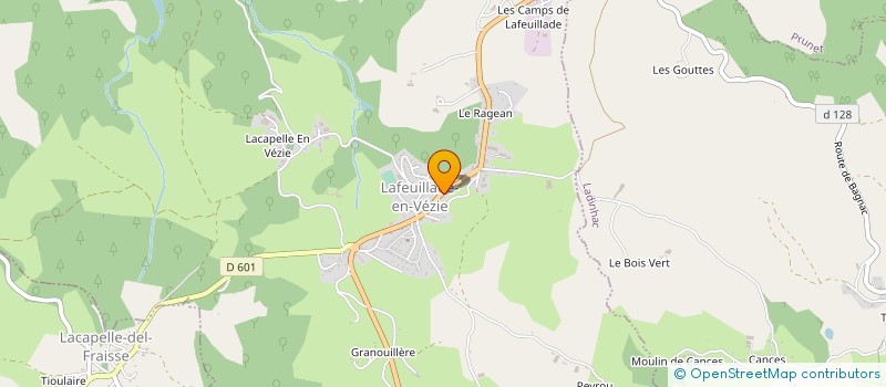 localisation de l'entreprise COUBETERGUES DAVID à LAFEUILLADE-EN-VEZIE