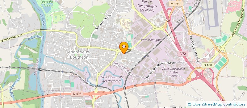 localisation de l'entreprise COUCLAU  ANDREZIEUX-BOUTHEON