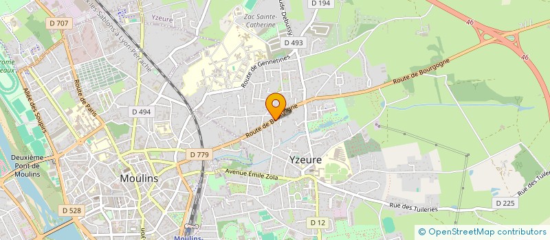 localisation de l'entreprise COUCOU PIZZ  YZEURE