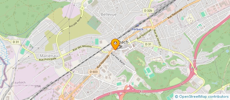 localisation de l'entreprise COUCS  FORBACH