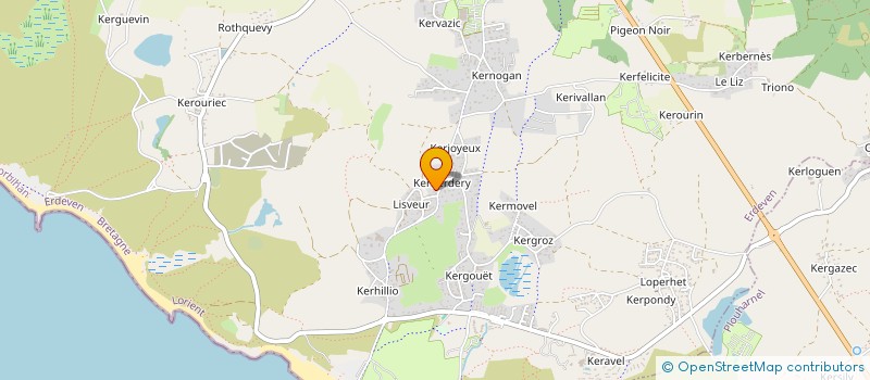 localisation de l'entreprise COUDAMO  ERDEVEN