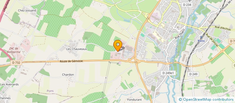 localisation de l'entreprise COUDENNE AUTOMOBILES  PONS