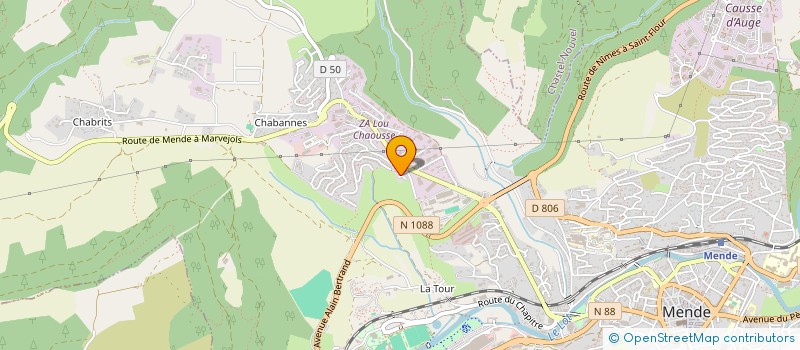 localisation de l'entreprise COUDERC  MENDE