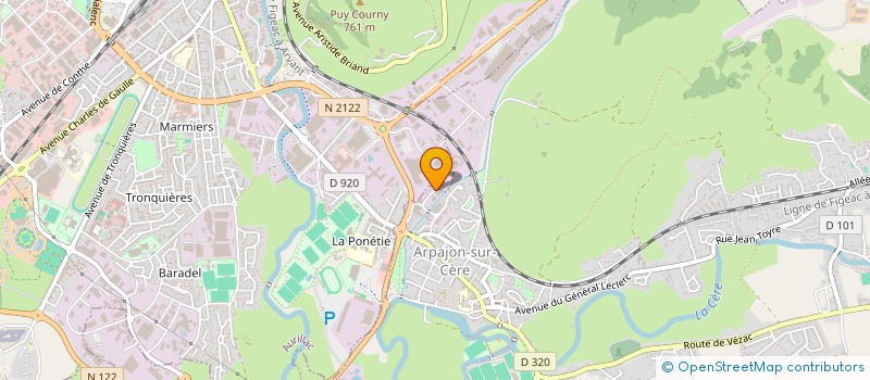 localisation de l'entreprise COUDERC AUDREY à ARPAJON-SUR-CERE